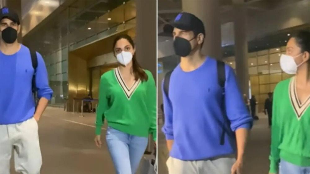 Kiara Advani and Sidharth Malhotra Snapped at Mumbai Airport
