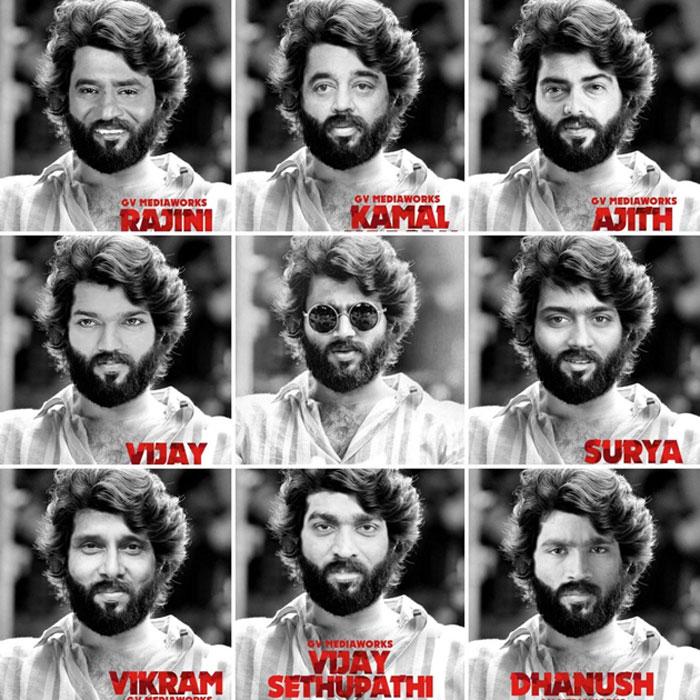 Kollywood Stars in Vijay Devarakonda Arjun Reddy Look