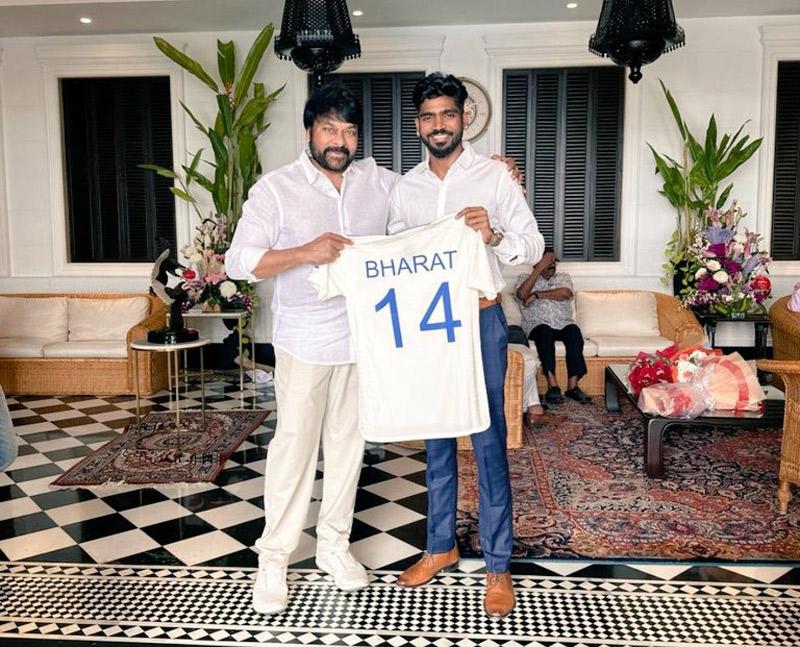KS Bharat Meets Padma Vibhushan Chiranjeevi