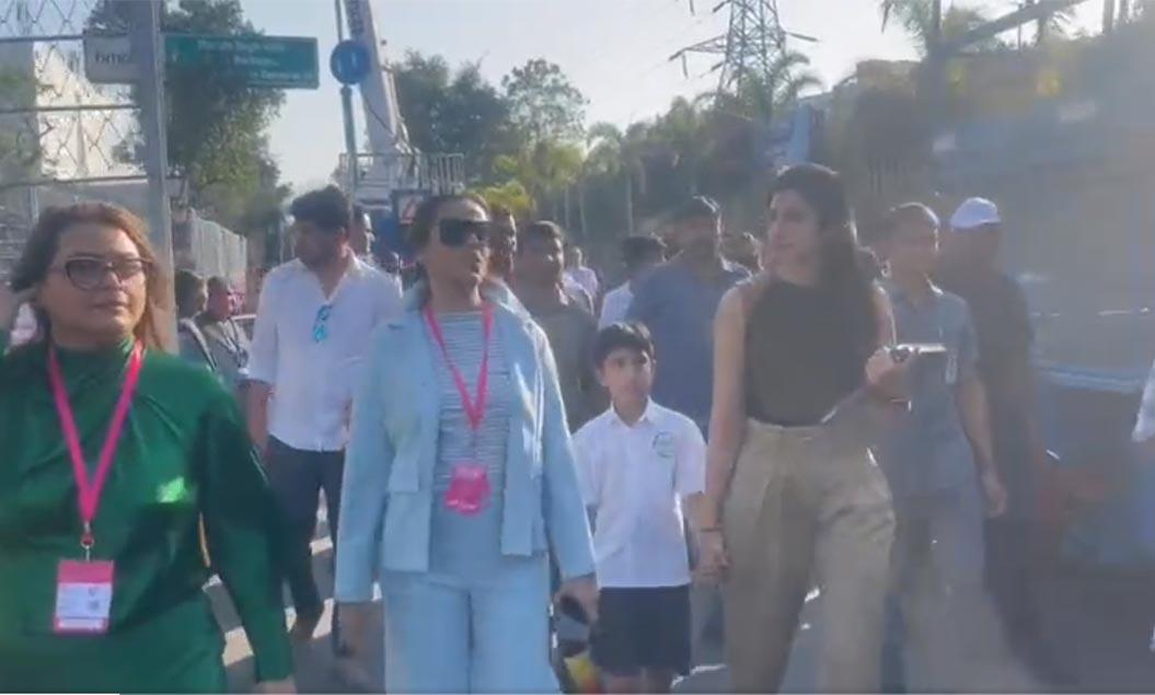Lakshmi Pranathi, Brahmani, Namratha at Formula E race