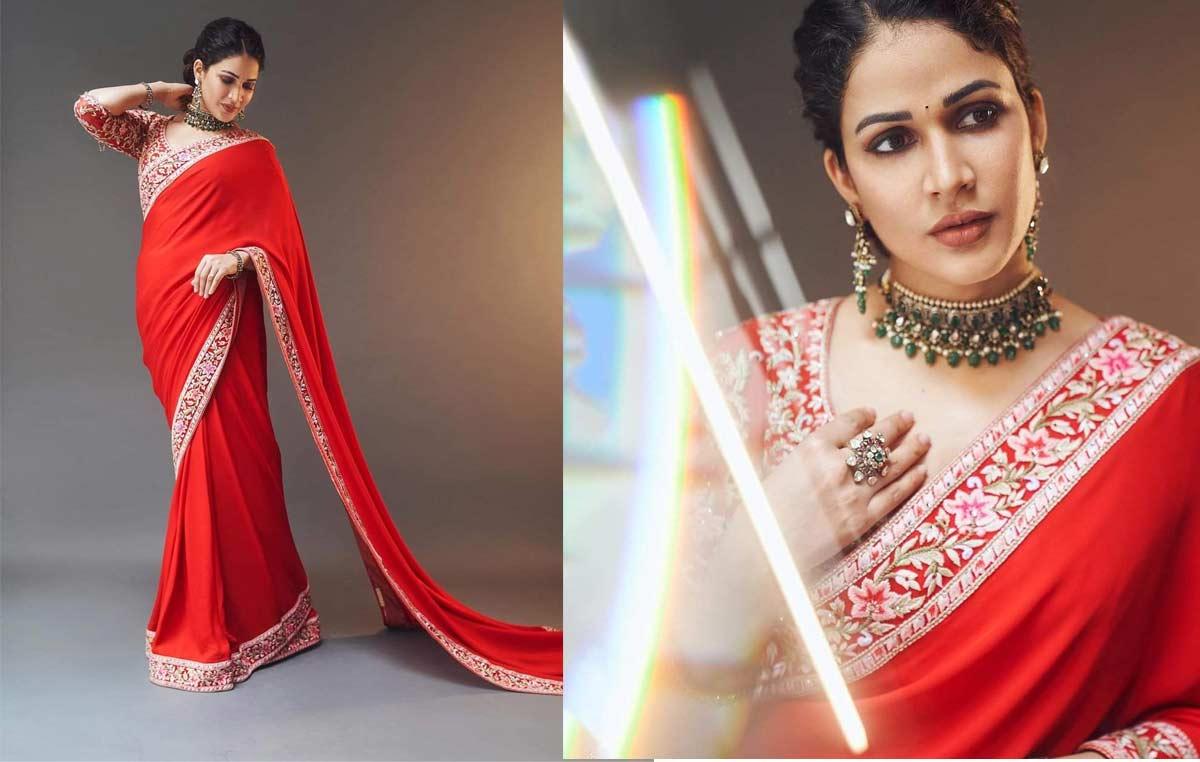 Lavanya Tripathi in Red Saree