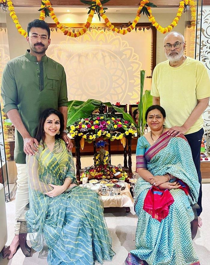 Lavanya Tripathi Vinayaka Chavithi celebrations at Varun tej house
