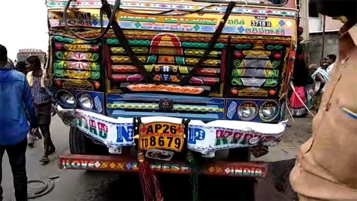 Lorry Accident in Yerpedu Village