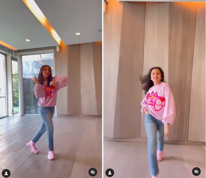 Mahesh babu daughter Sitara cute dance to Kalavathi song