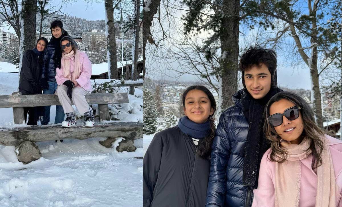 Mahesh Babu Family At Switzerland