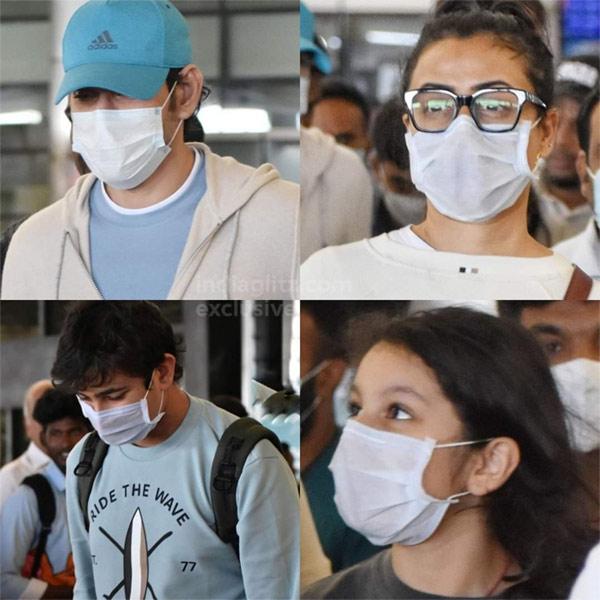 Mahesh Babu returns to Hyderabad 