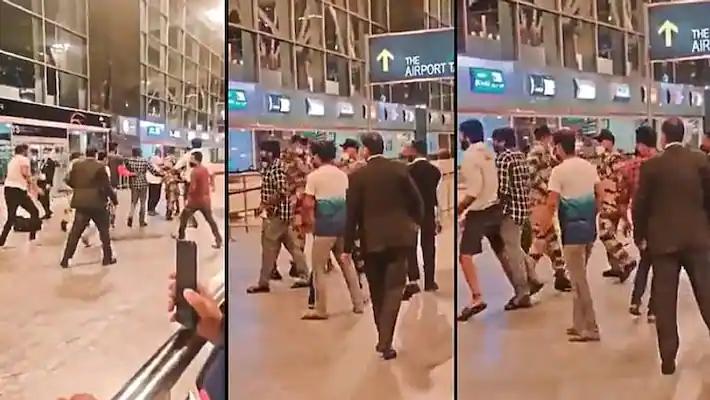 Man kicks actor Vijay Sethupathi at Airport 