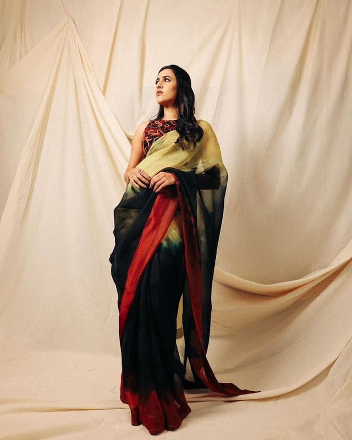 Mega daughter mega saree look