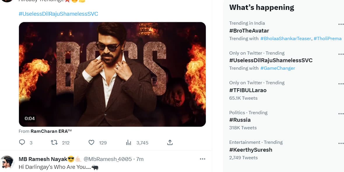 Mega Fans fires on Dil Raju