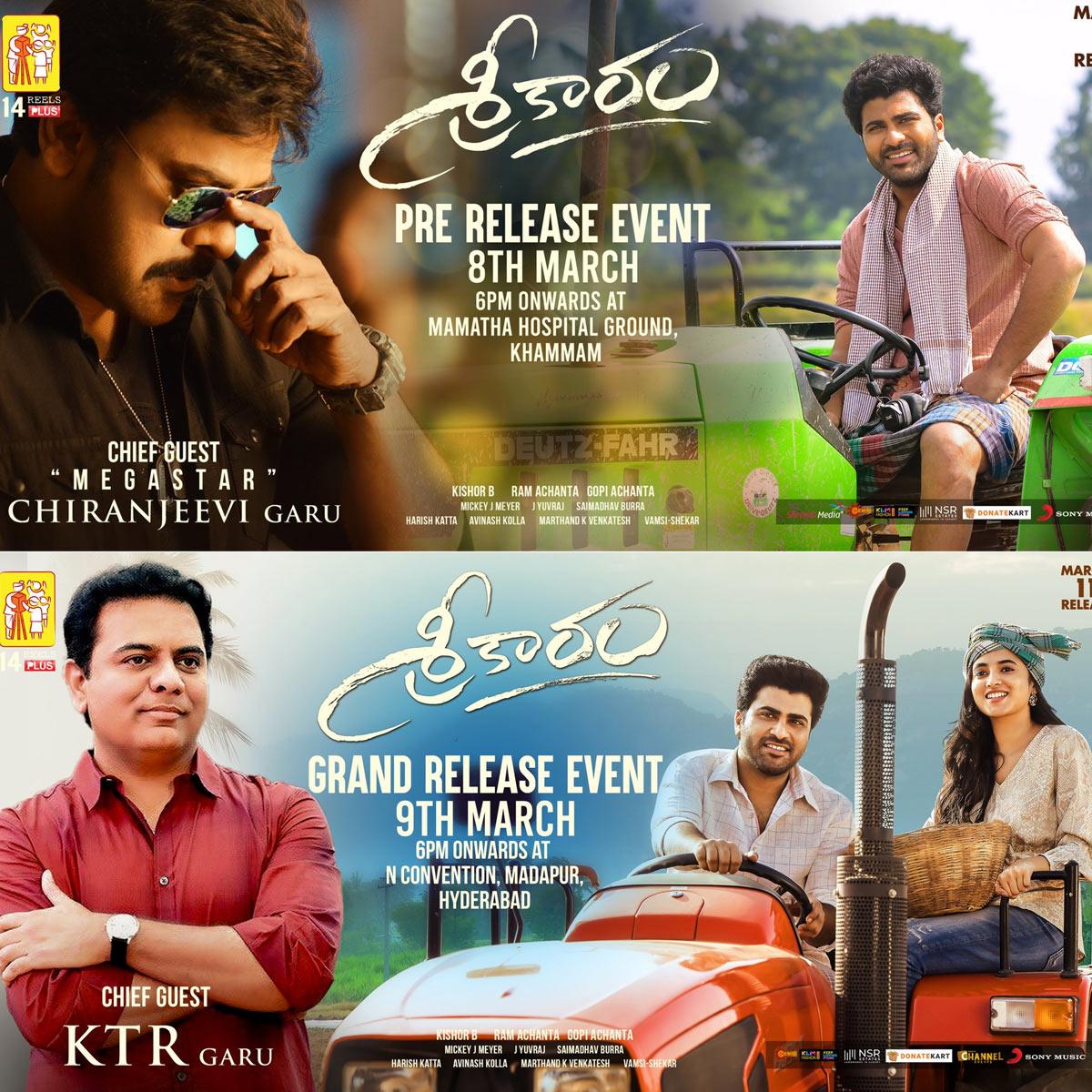 Megastar Chiranjeevi to grace Sreekaram Pre release event