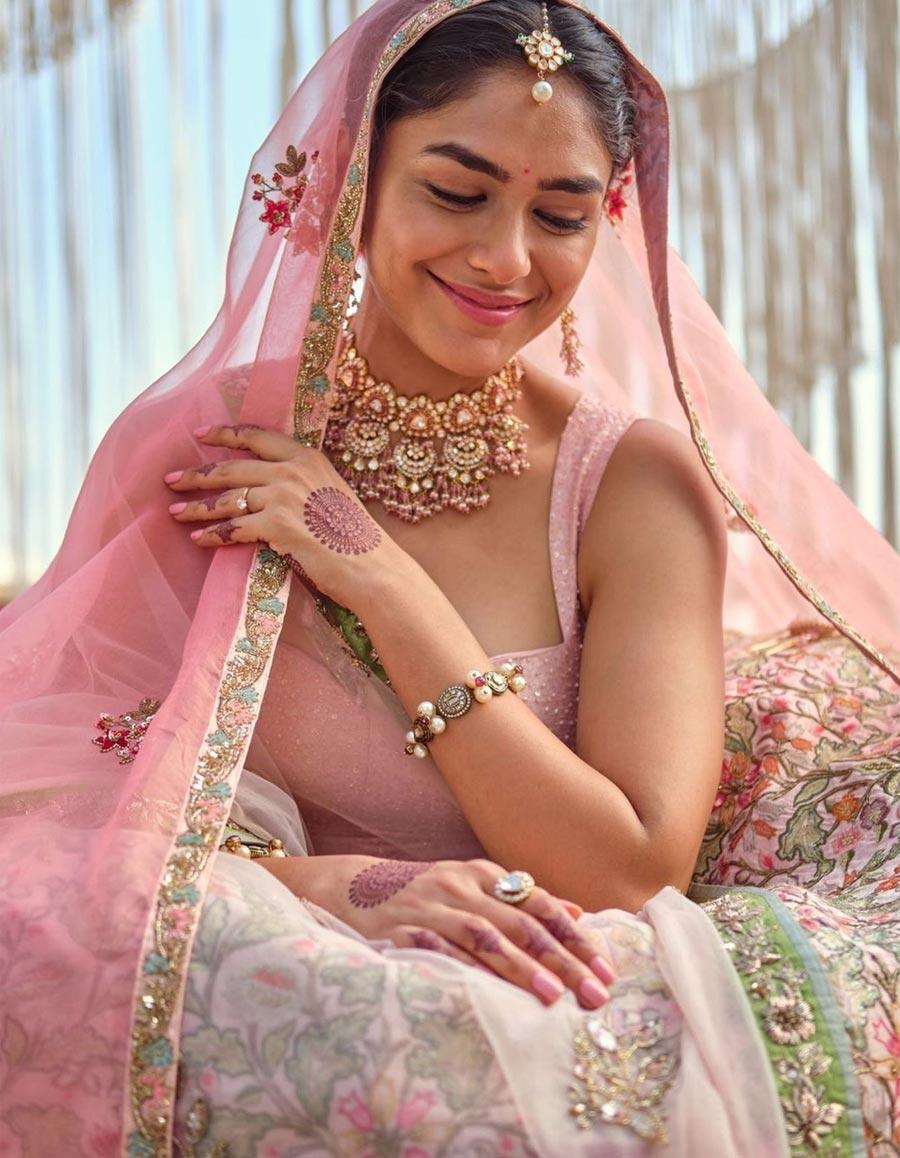 Mrunal Thakur in bridal getup