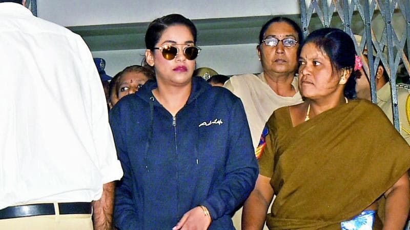 Mumaith Khan attends ED office