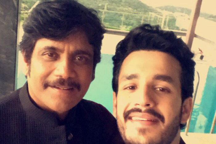 Nagarjuna and Akhil Promotes Hello Movie