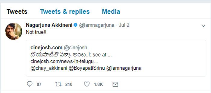 Nagarjuna Clarifies Boyapati and Naga Chaitanya Movie News