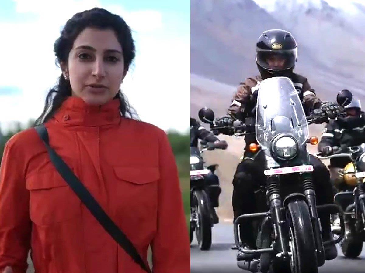 Nara Brahmani enjoys bike trip in Leh Ladakh