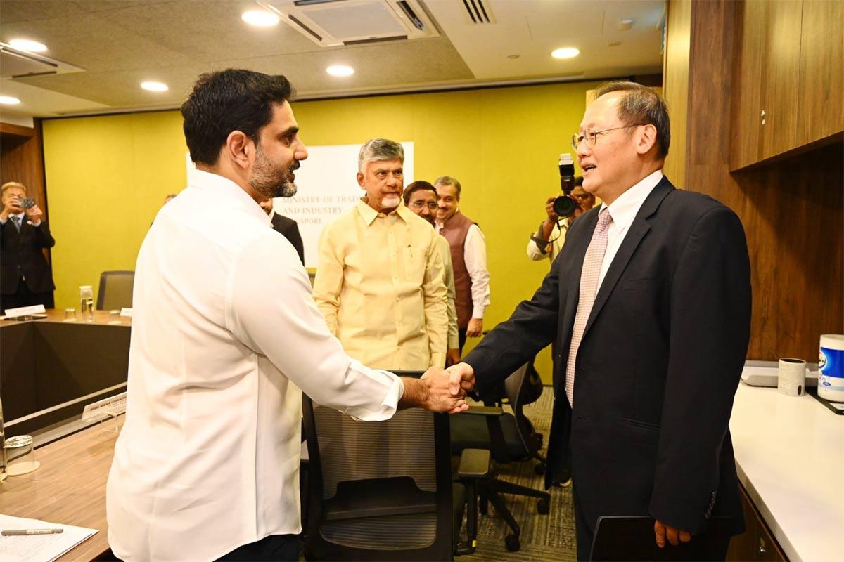 Nara Lokesh Mark in Singapore