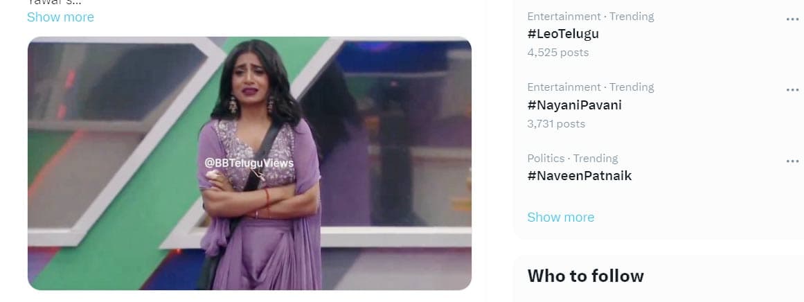 Nayani Pavani is trending on Twitter
