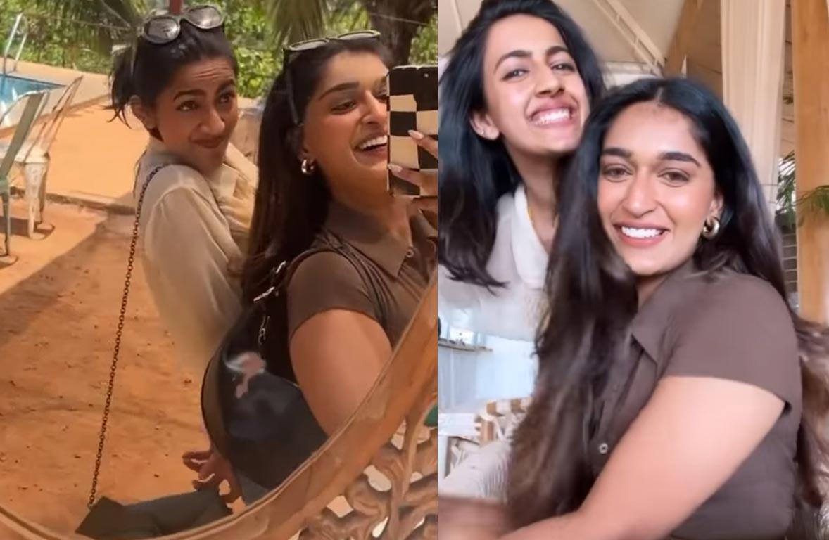 Niharika enjoying with friend 