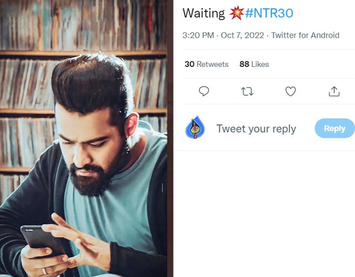 NTR30 hashtag trends on twitter