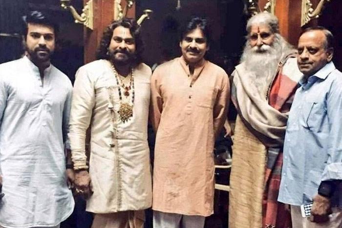 Pawan Kalyan at Sye Raa Sets