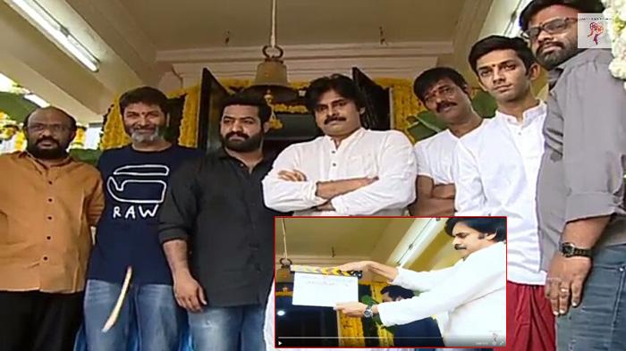 Pawan Kalyan  Claps to NTR28 Film Launch