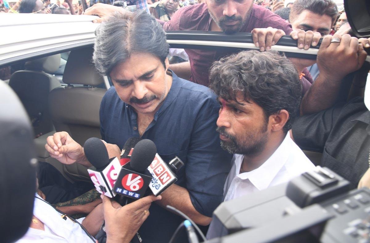 Pawan Kalyan Visits Singareni Colony To Seek Justice For Chaithra