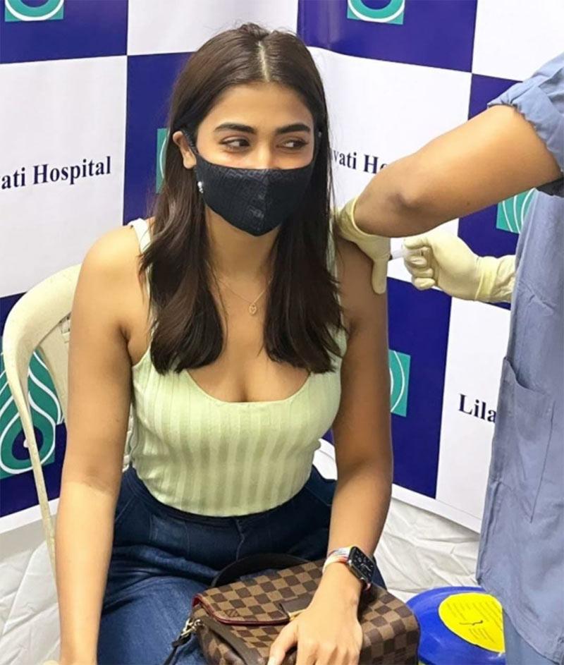Pooja Hegde gets Second Dose of Vaccination