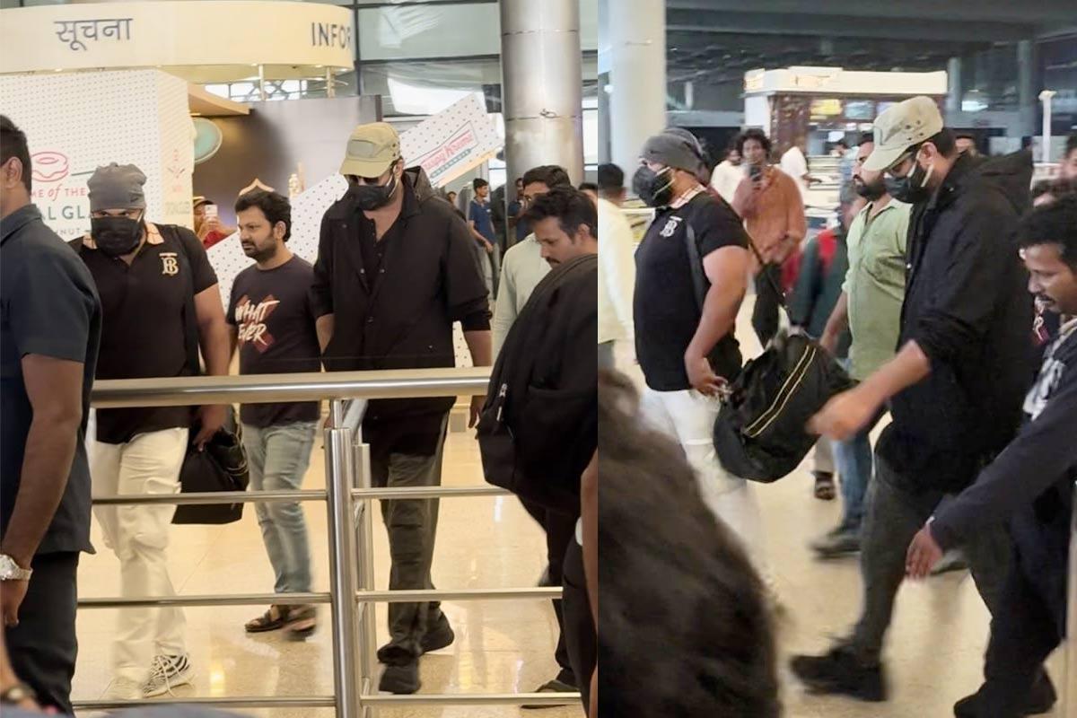 Prabhas landed Hyderabad airport