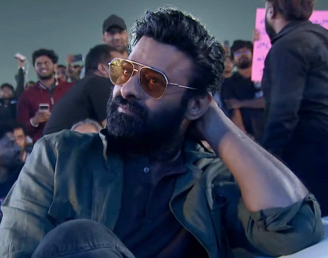 Prabhas new look in Raja Saab event 