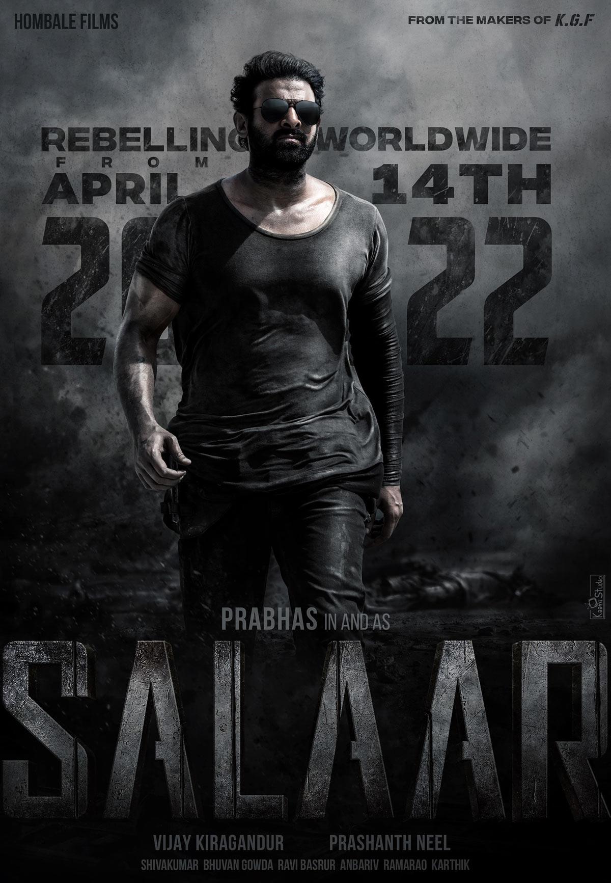 Prabhas Salaar to release April 14th 2022