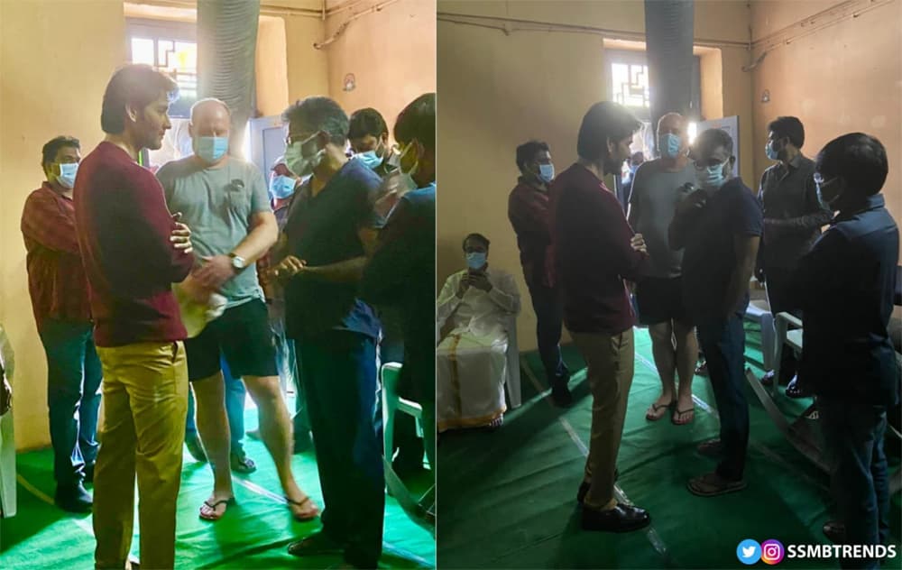 Pushpa Director bumps into Mahesh babu during an ad shoot