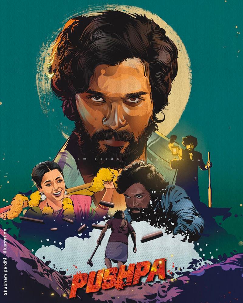 Pushpa Fan Made Poster Viral in Social Media