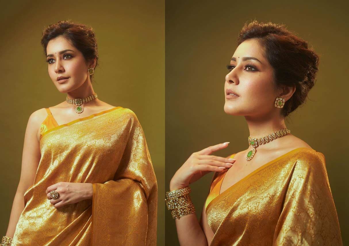 Raashi Khanna Looks Gorgeous In Saree