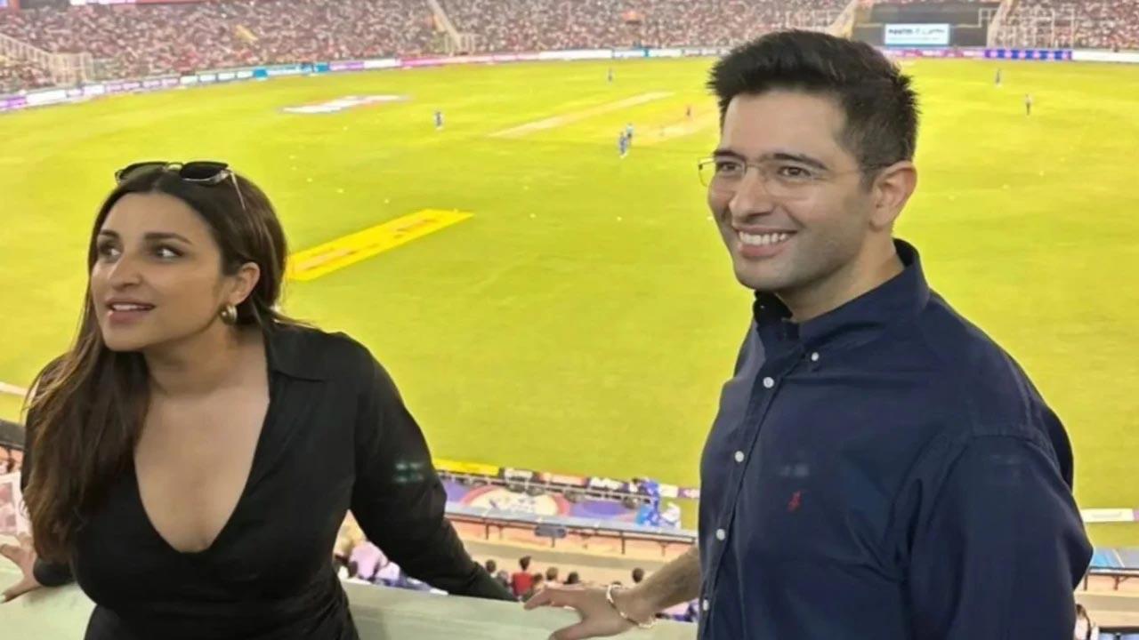 Raghav-Parineeti couple in IPL match