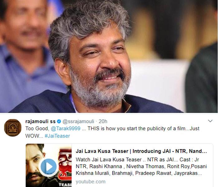 Rajamouli Praises Jr NTR Jai Teaser