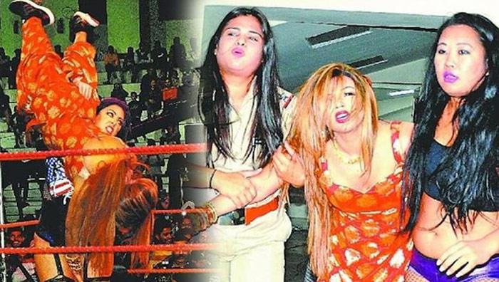 Rakhi Sawant Injured in Wrestling Ring
