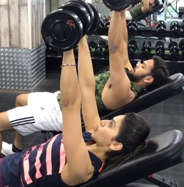 Rakul Preet singh Workout with her Brother