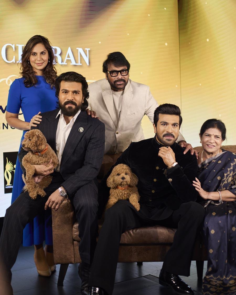 Ram Charan and his pet dog Rhyme Make History at Madame Tussauds 