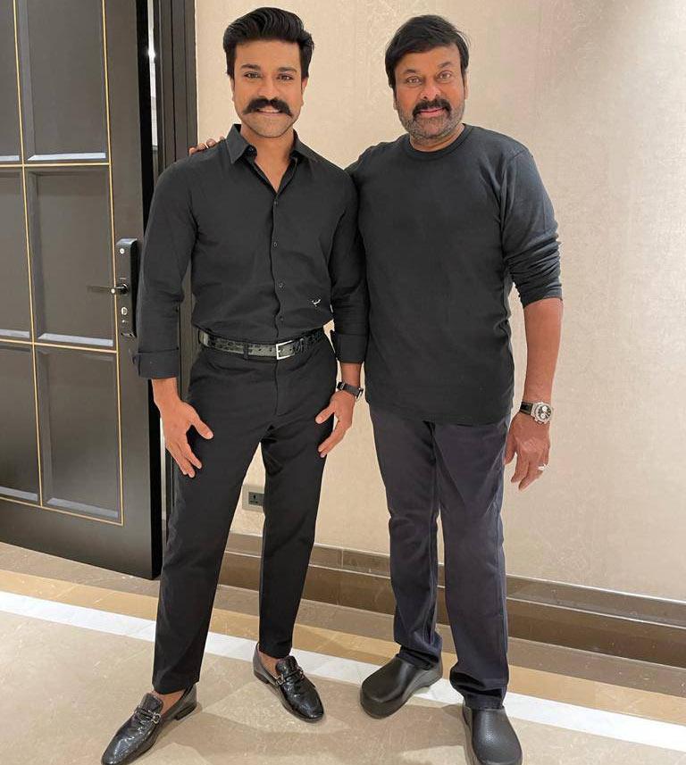 Ram Charan conveys Fathers Day wishes to Chiru