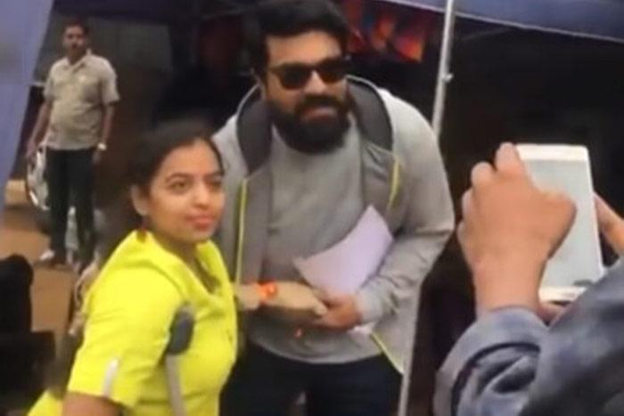 Ram Charan Meets His Handicapped Female Fan