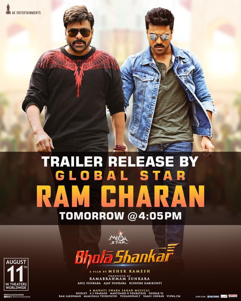 Ram Charan To Launch The Theatrical Trailer Of  Bholaa Shankar 