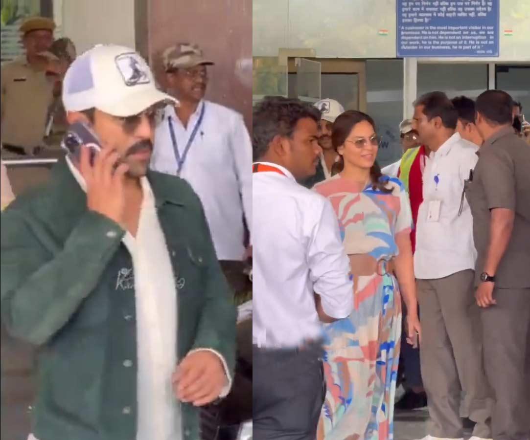 Ram Charan, Upasana Back to Hyderabad.