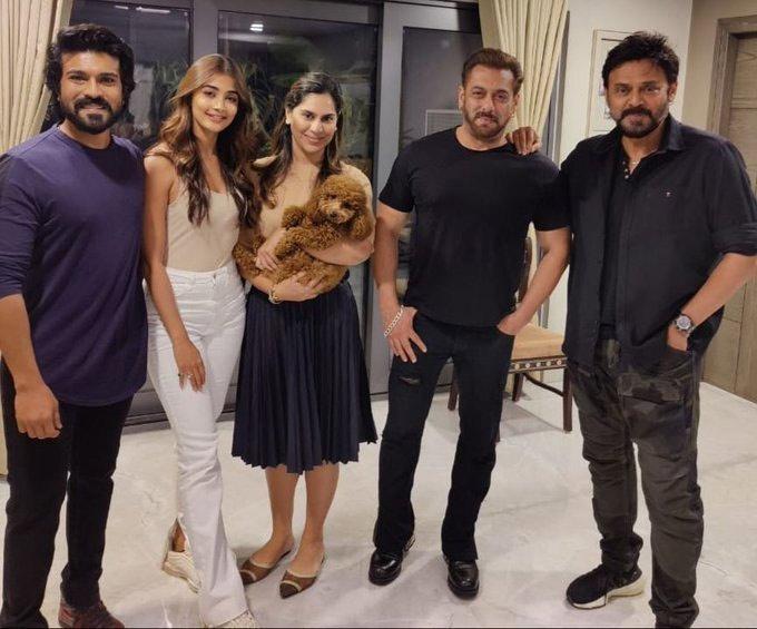 Ram Charan, Upasana surprises Salman Khan and Venkatesh