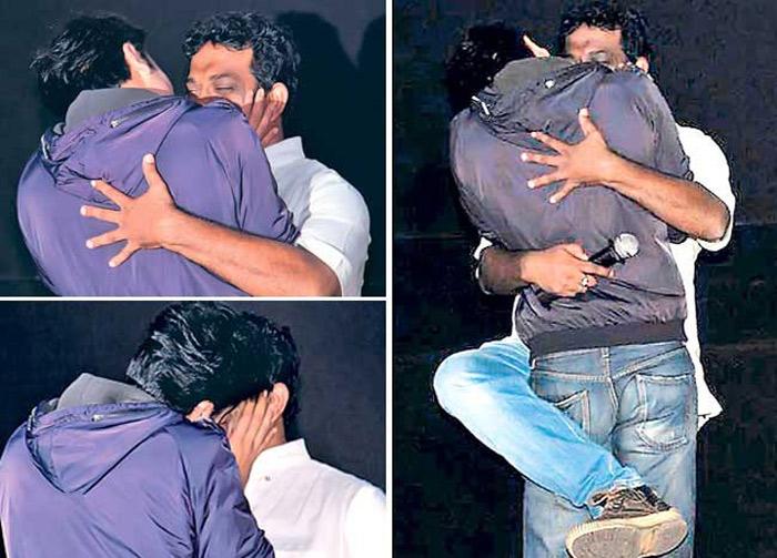 Ranabir Kapoor's Lip Lock Kiss With Director Anurag Basu