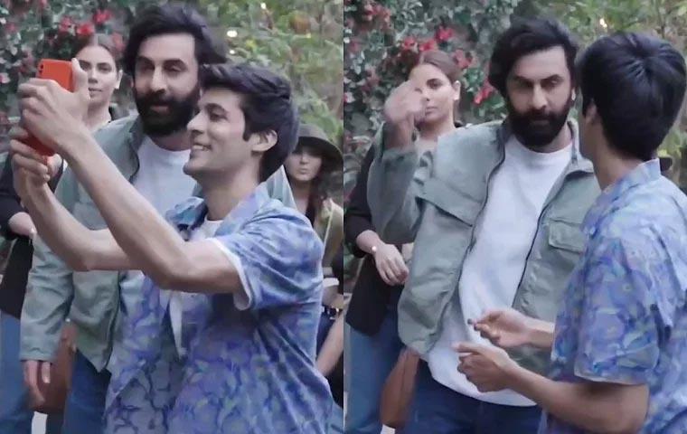 Ranbir Kapoor throws a fan phone