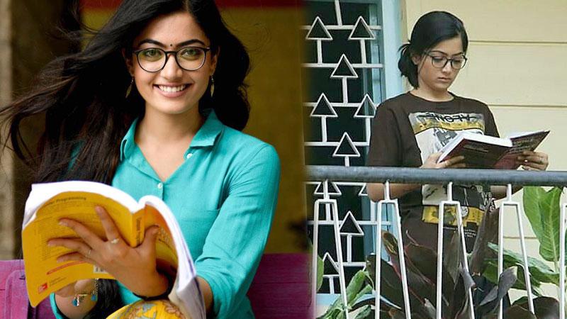 Rashmika in her work of learning Hindi
