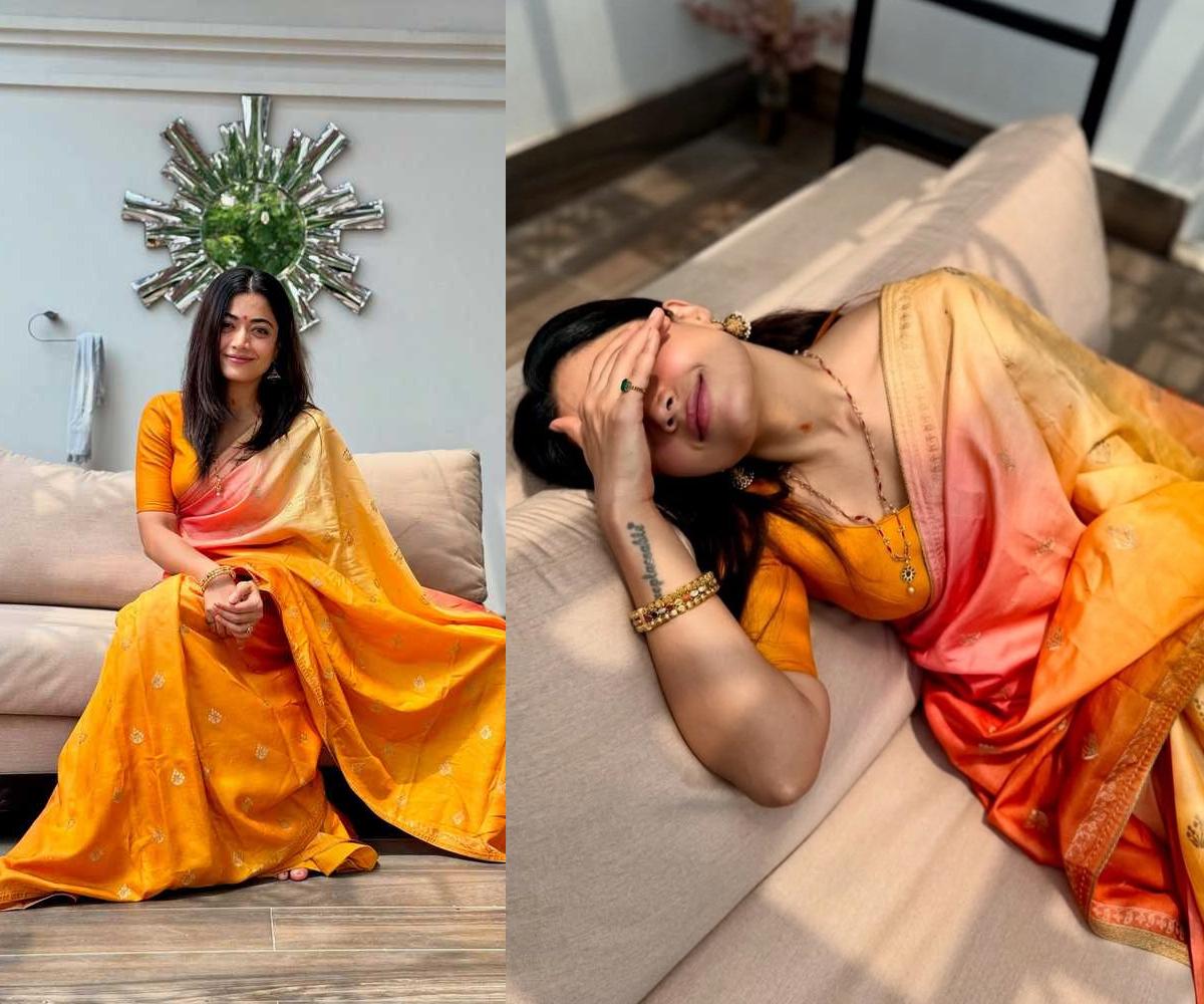 Rashmika latest saree look goes viral