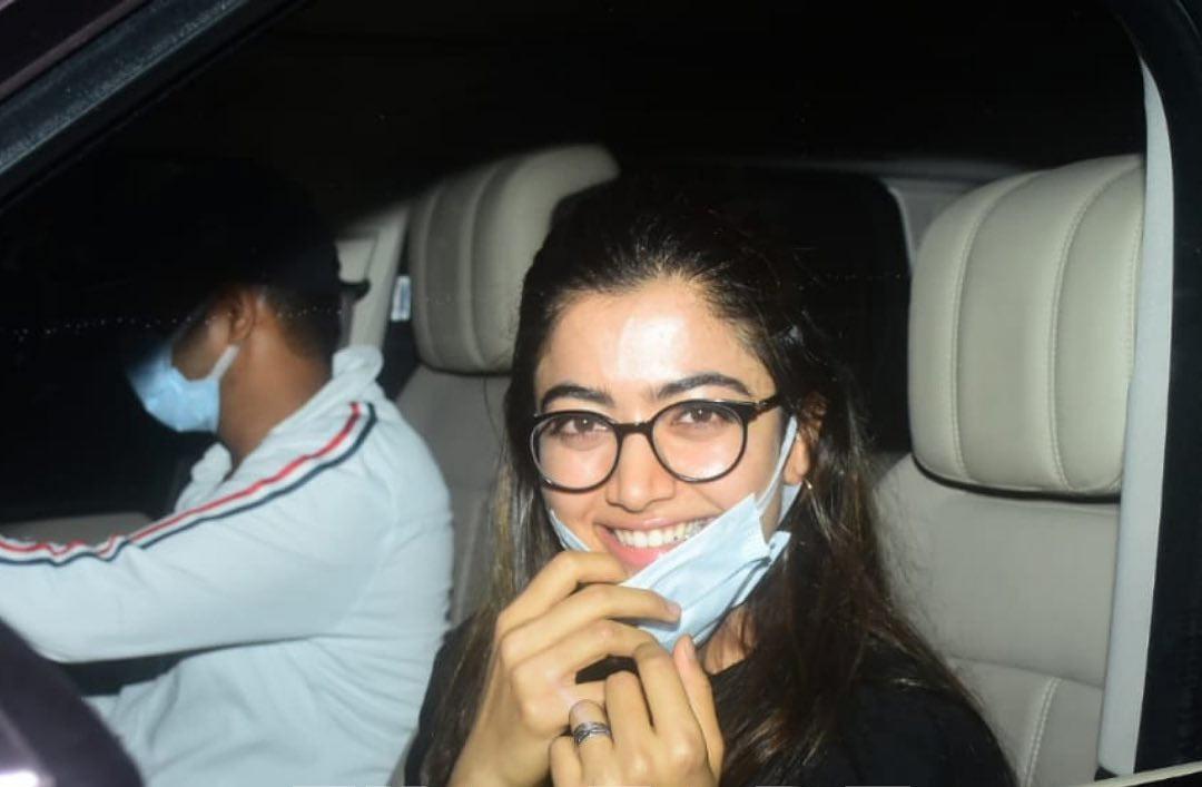 Rashmika Mandanna at the airport.