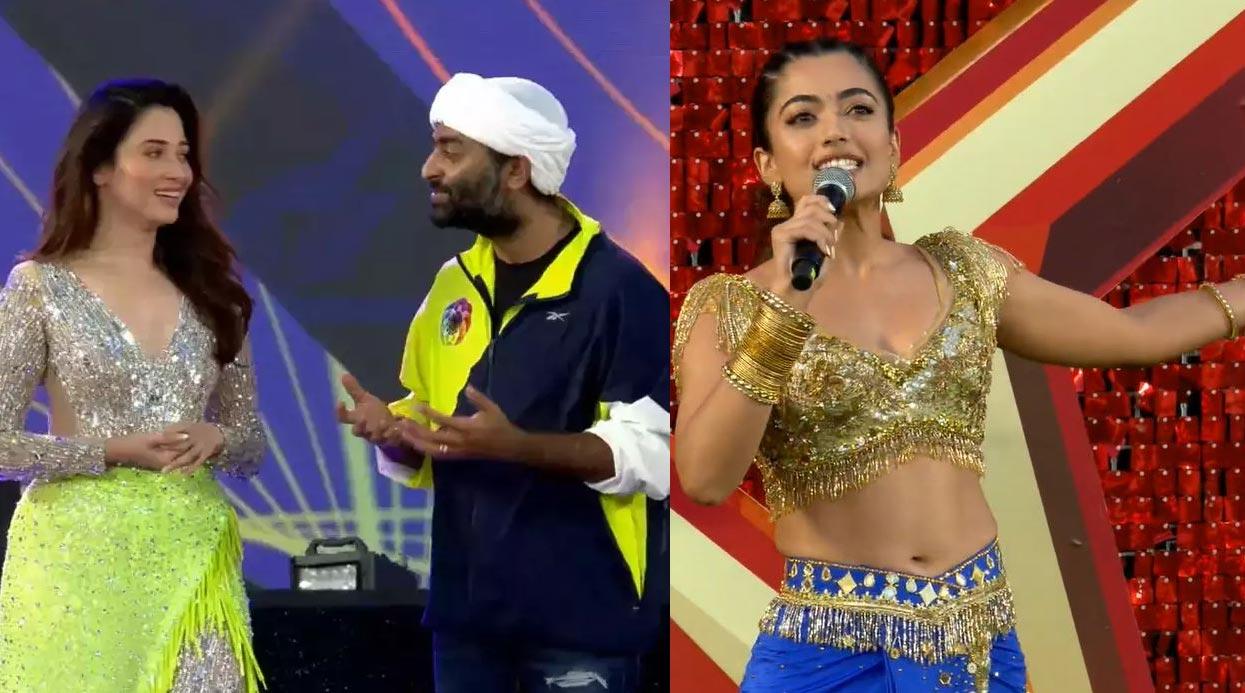 Rashmika-Tamanna play song on IPL stage