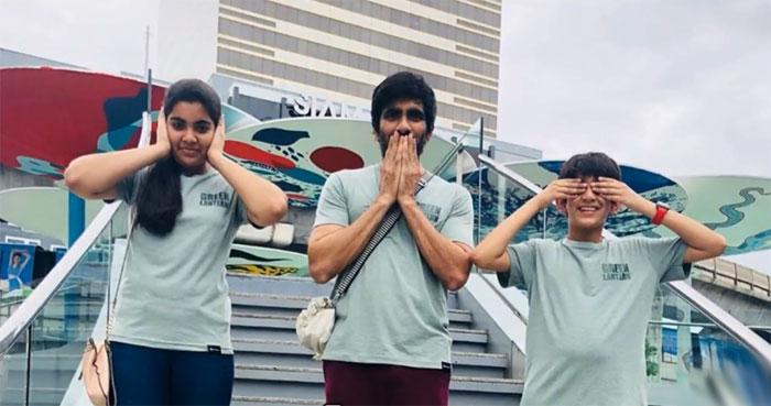 Raviteja on vacation with his family